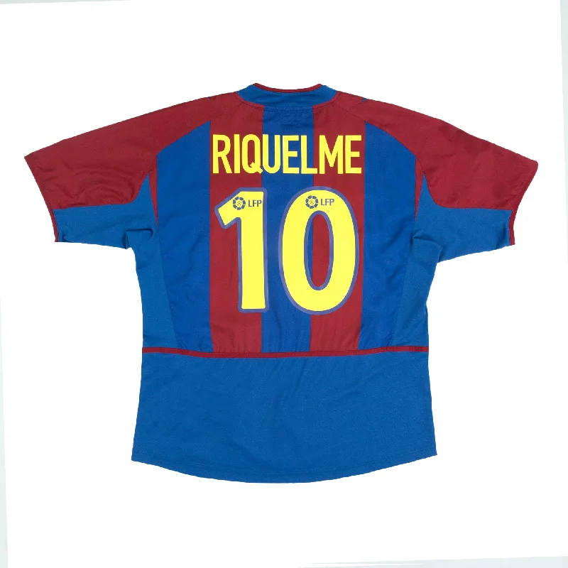 BARCELONA 2002-03 HOME SHIRT - RIQUELME 10 - 2XL