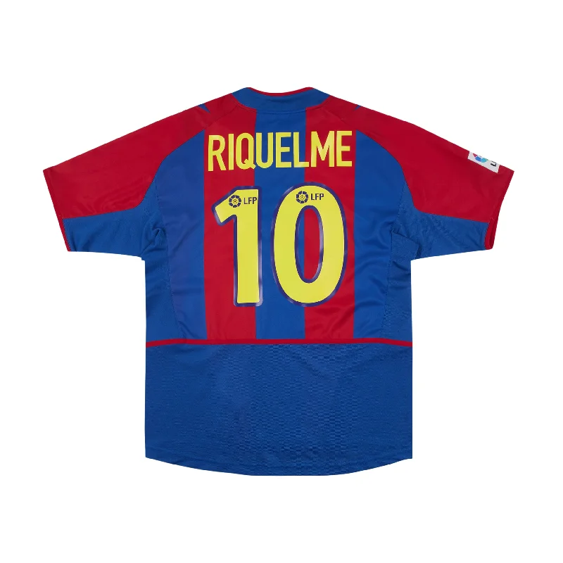 BARCELONA 2002-03 HOME SHIRT - RIQUELME 10 - M