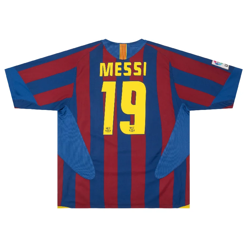 BARCELONA 2005-06 HOME SHIRT - MESSI 19 - 2XL