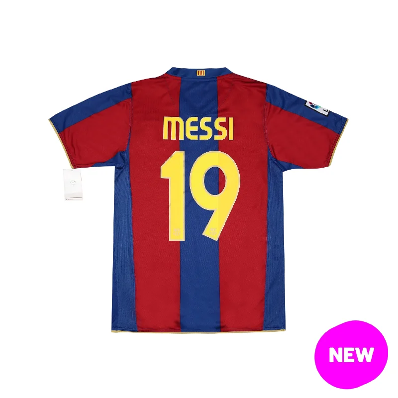 BARCELONA 2007-08 HOME SHIRT - MESSI 19 - S