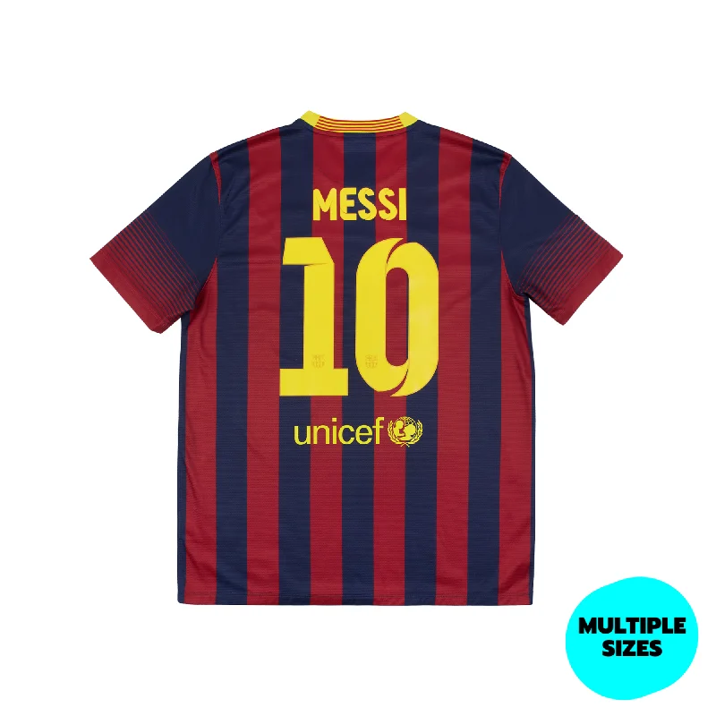 BARCELONA 2013-14 HOME SHIRT - MESSI 10 - 8/10