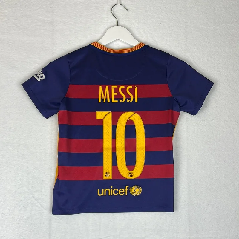 Barcelona 2015/2016 Home Shirt - Messi 10 Print - Age 6-7 - Excellent Condition