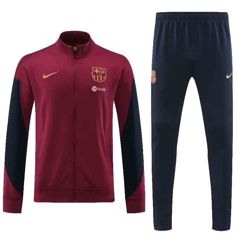 Barcelona 2024-25 Maroon and Navy Full-zip Tracksuit set