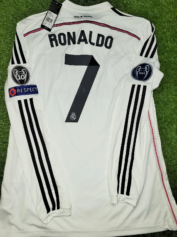 Cristiano Ronaldo Real Madrid 2014 2015 Long Sleeve UEFA Jersey Shirt BNWT XL SKU# F49660