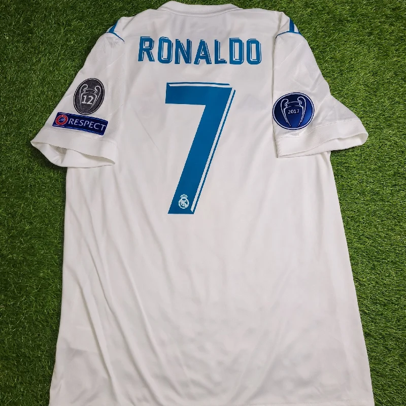 Cristiano Ronaldo Real Madrid 2017 2018 LAST GAME UEFA FINAL Soccer Jersey Shirt M SKU#  B31106