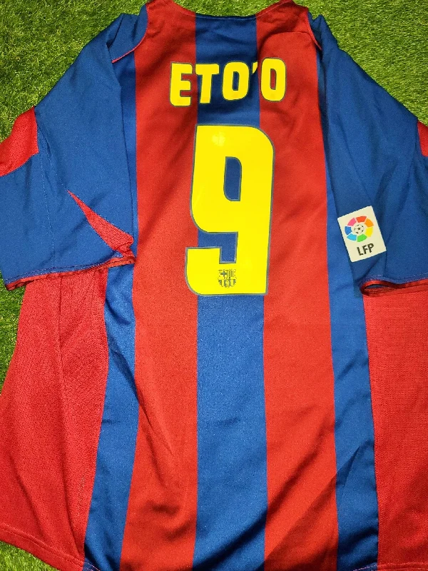 Eto'o Barcelona DEBUT SEASON 2004 2005 Jersey Shirt Camiseta Maglia XL SKU# 118861