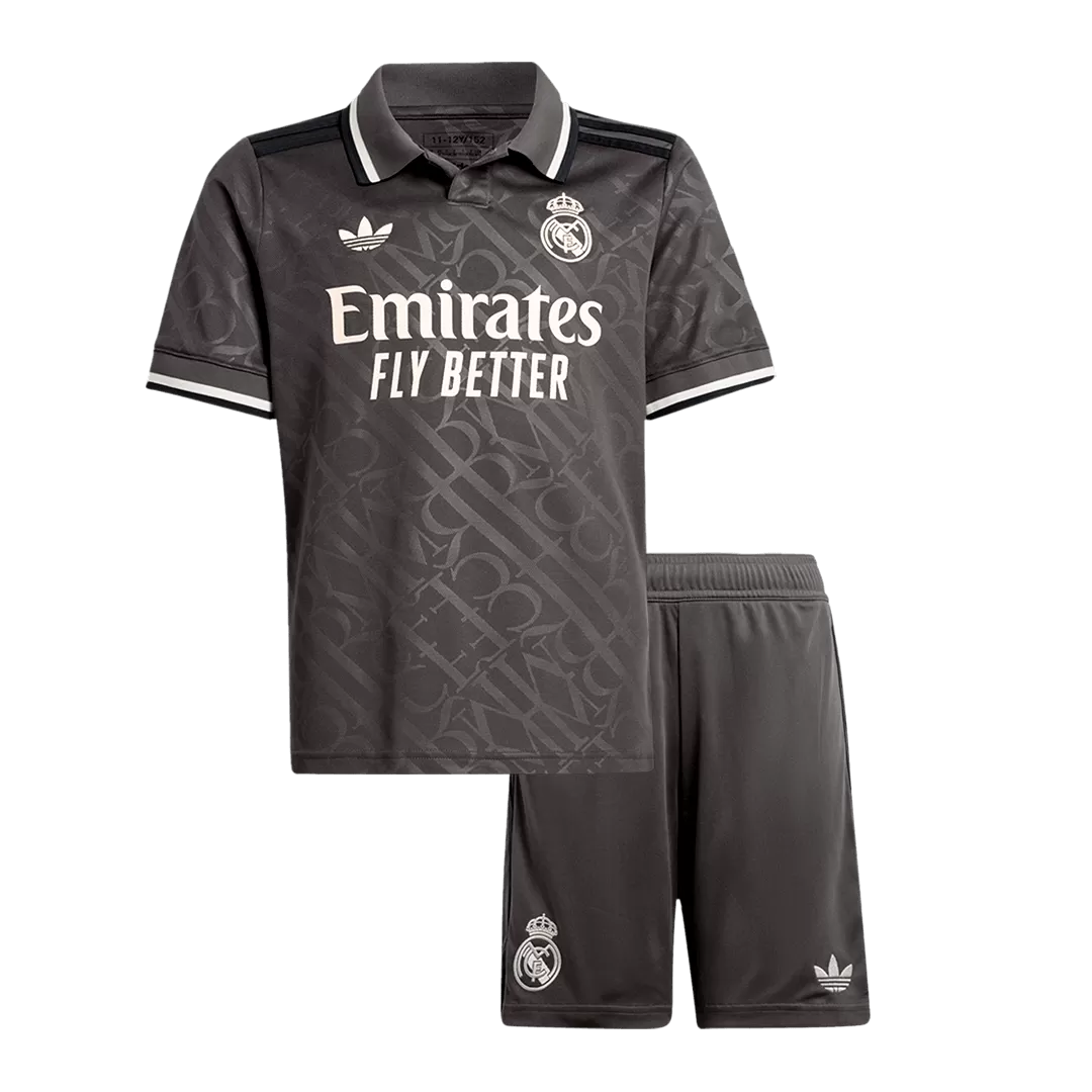 Kids Real Madrid Third Away Soccer Kits 2024/25