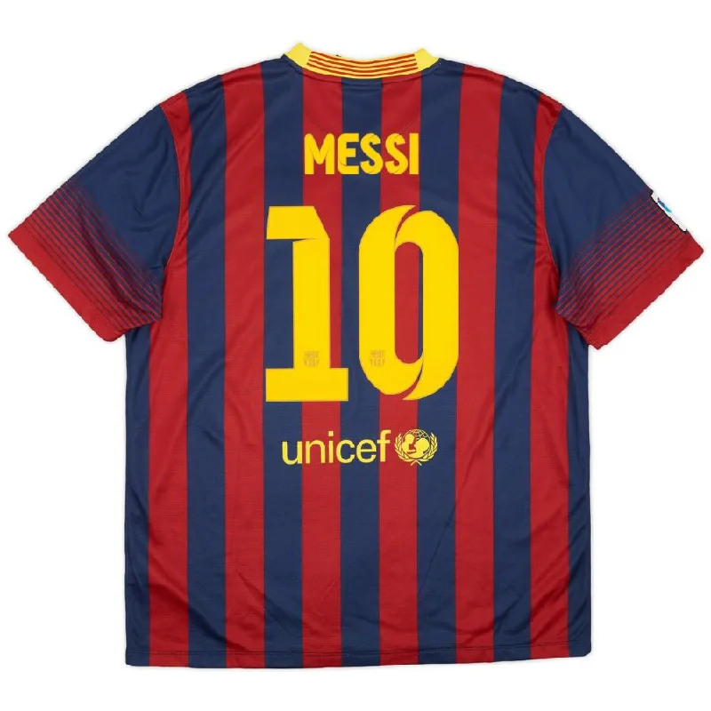 Messi #10 Barcelona Home Retro Jersey 2013/14