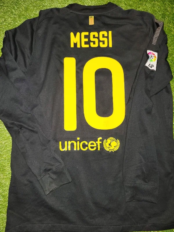 Messi Barcelona 2011 2012 Away Long Sleeve Jersey Shirt L SKU# 419881-010