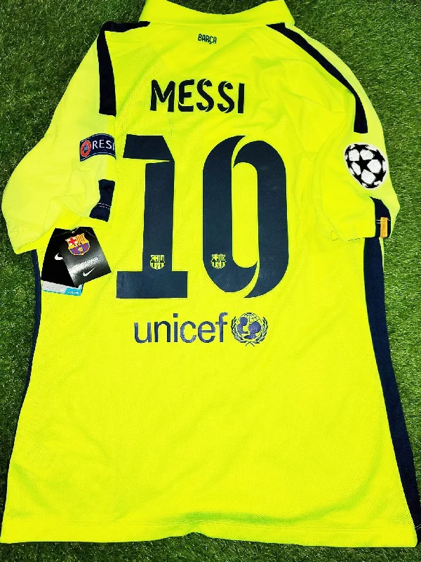 Messi Barcelona 2014 2015 TREBLE SEASON UEFA PLAYER ISSUE Third Jersey Shirt Camiseta BNWT XL SKU# 631132-711