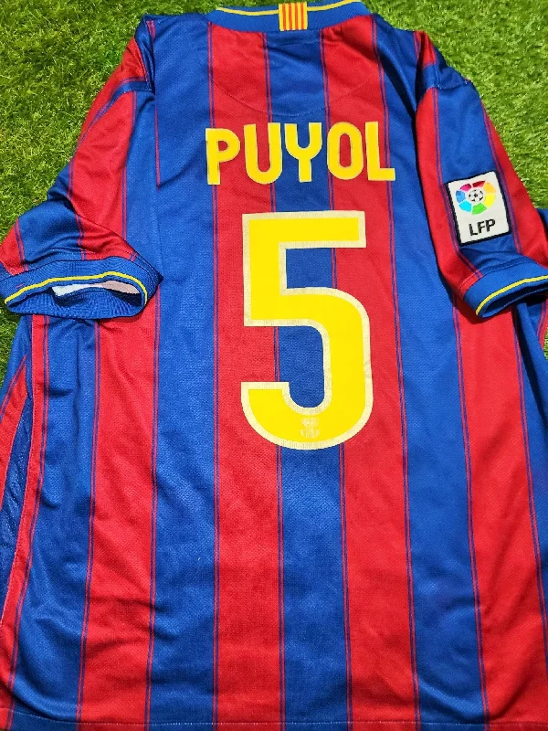 Puyol Barcelona Nike Home 2009 2010 Jersey Shirt Camiseta L SKU# 343808-496