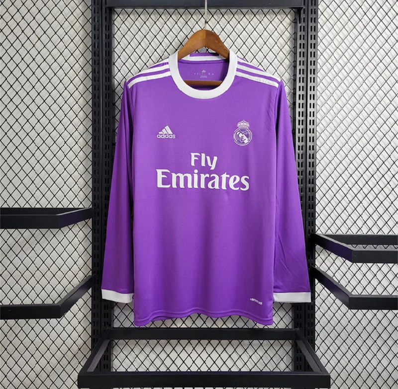 Real Madrid 16/17 Purple Away Long Sleeve