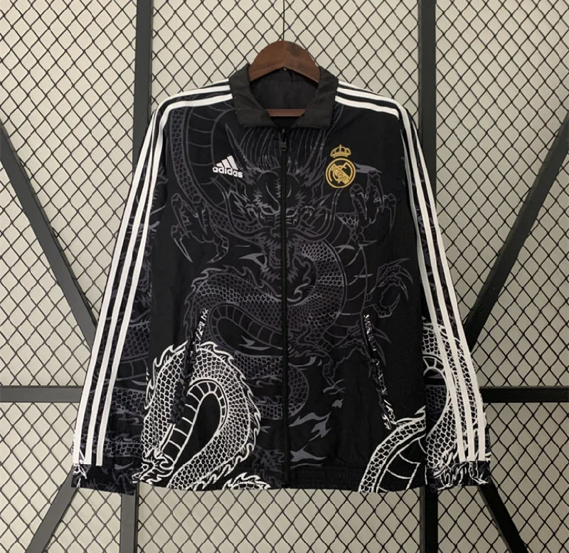 Real Madrid Black Dragon Rain Jacket