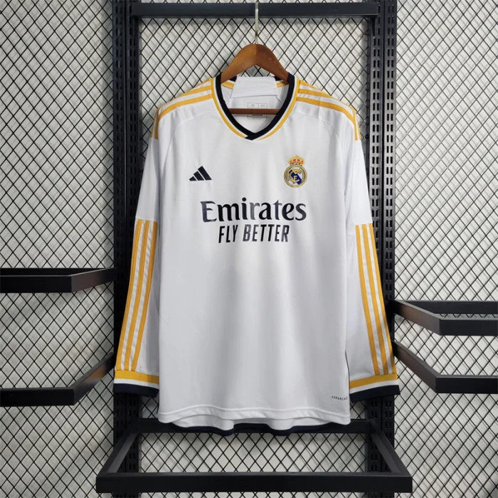 Real Madrid CF 2023-2024 Home Long Sleeve Fans Version Jersey