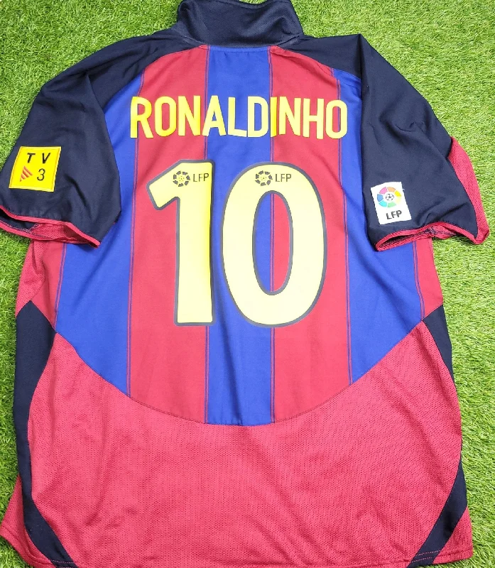 Ronaldinho Barcelona 2003 2004 DEBUT SEASON Home Soccer Jersey XL SKU# 112586