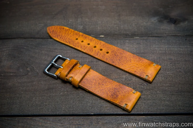 Badalassi Napoli Wax leather watch strap. Hand-made to order in Finland.