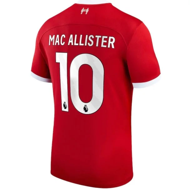 Camisa Liverpool I Titular 23/24 - Nike Torcedor Masculina - Personalizada MAC ALLISTER N°10