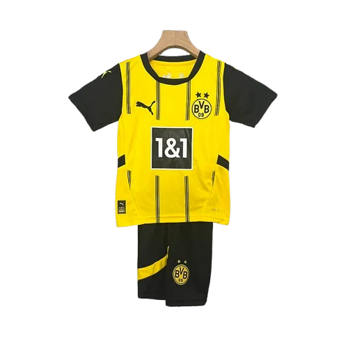 Conjunto Infantil Borussia Dortmund l 2024/25 Listrado - Modelo Torcedor