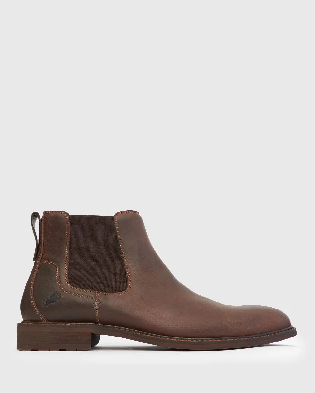 CORTINA Pull-on Leather Chelsea Boots