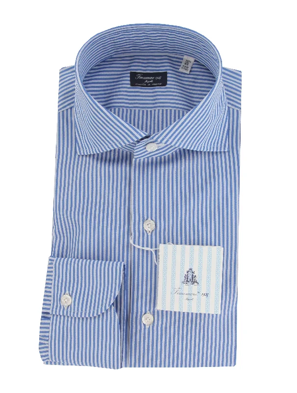 Finamore Napoli Blue Shirt - Slim