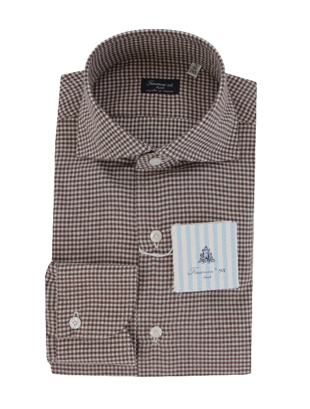 Finamore Napoli Brown Shirt - Slim