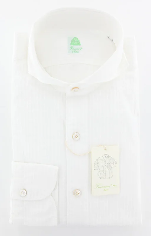 Finamore Napoli White Shirt - Extra Slim - L US / L EU