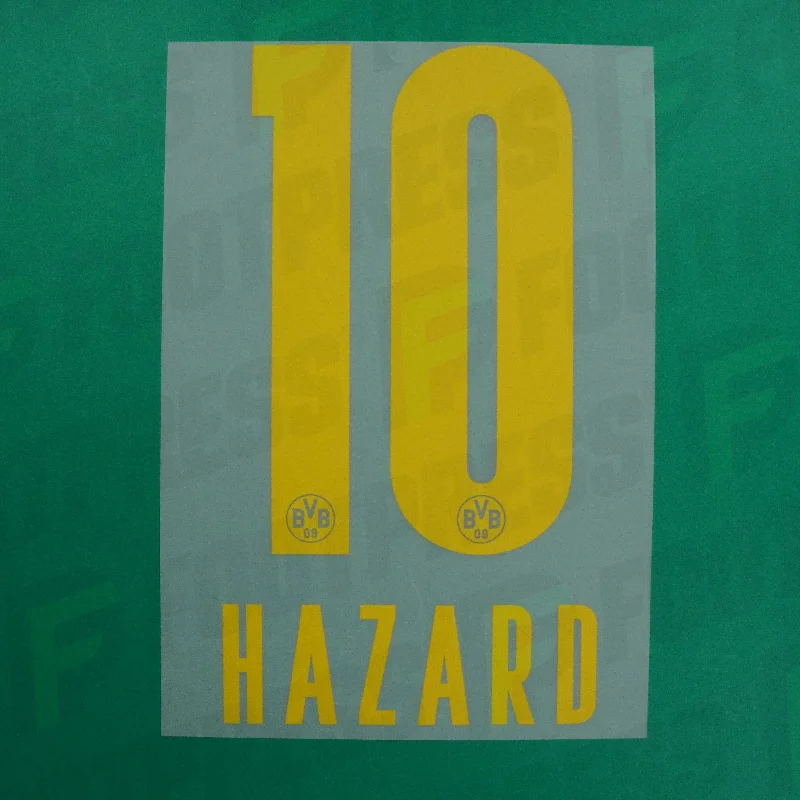 Flocage Officiel - Dortmund, Hazard, 2021/2022, Away, Jaune