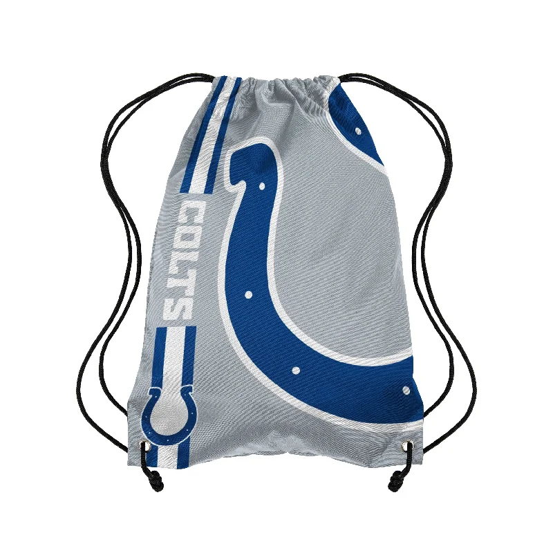 Indianapolis Colts NFL Gray Alternate Color Big Logo Drawstring Backpack