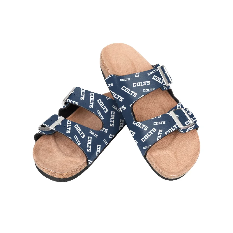 Indianapolis Colts NFL Womens Mini Print Double Buckle Sandal