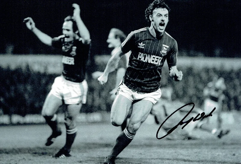 John Wark - Ipswich Town F.C. - 1981 EUFA Cup Winner - 12 x 8 Autographed Picture