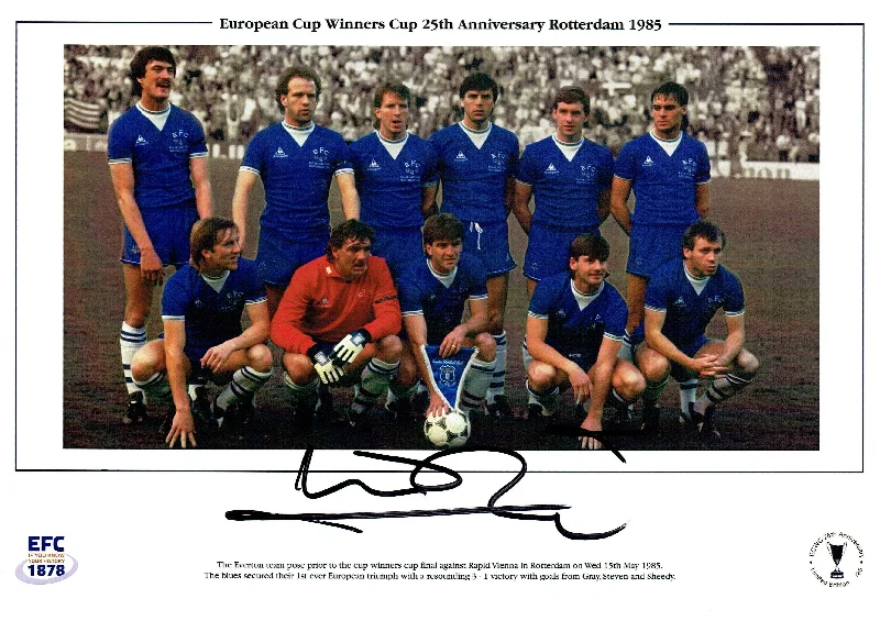 Kevin Ratcliffe - Everton F.C.  - European Cup Winners Cup Final - 11.75 x 8.25 Autographed Print