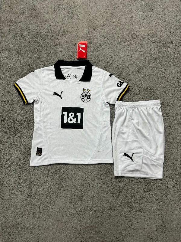 Kit Infantil Borussia Dortmund Third 24/25 Puma Unissex - Branco