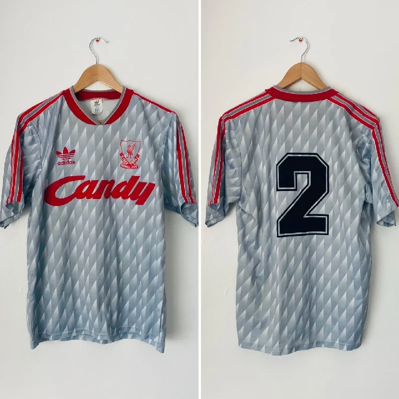 Liverpool 1989/1991 Grey Away Football Shirt (M)