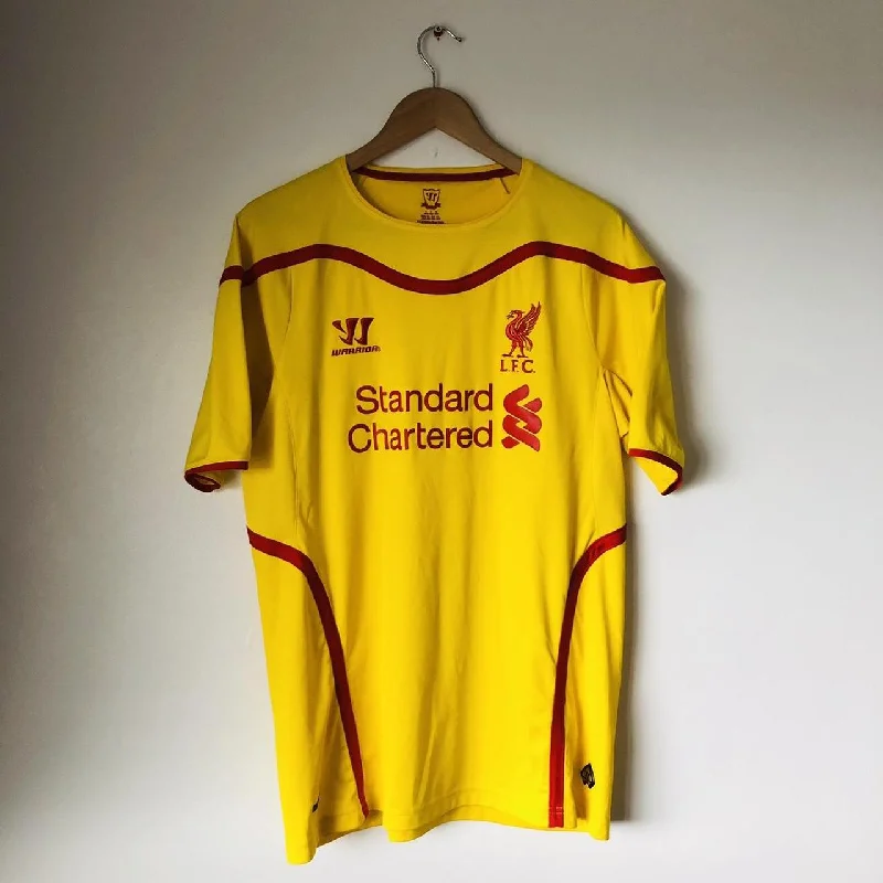 Liverpool 2014/2015 Yellow Away Football Shirt (L)