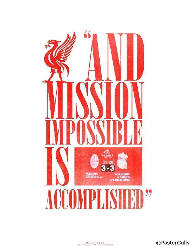 Liverpool Wins Champions League | Minimal Football Art