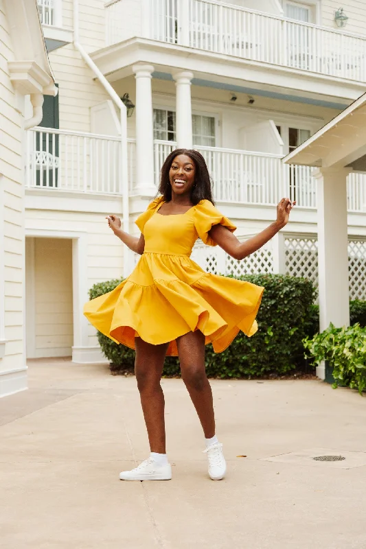 IN STOCK NOW!  The Princess Puff Dress in Golden Afternoon