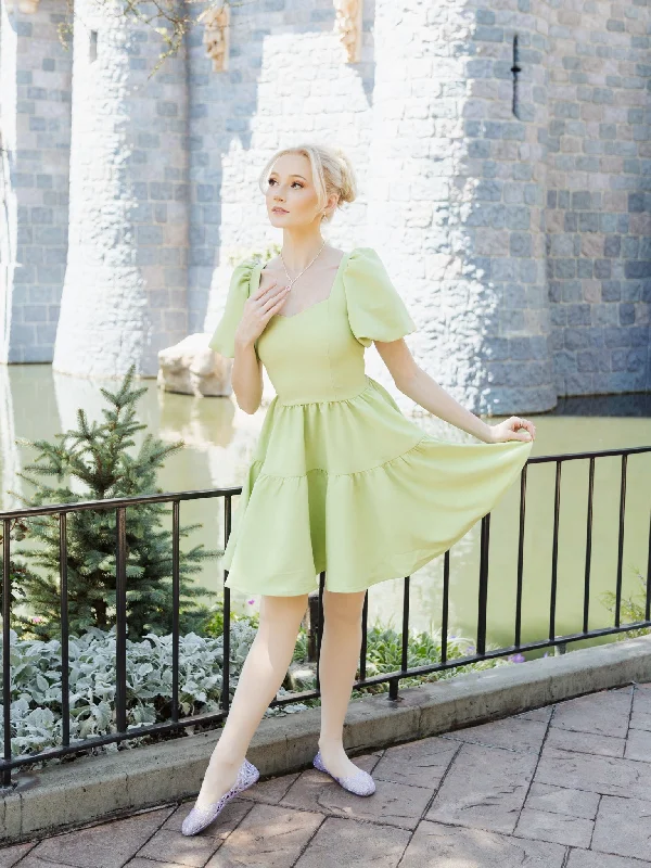 IN STOCK NOW! The Princess Puff Dress in Pixie Green