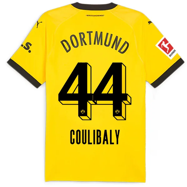 Puma Borussia Dortmund Authentic Coulibaly Home Jersey w/ Bundesliga Patch 23/24 (Cyber Yellow/Puma Black)