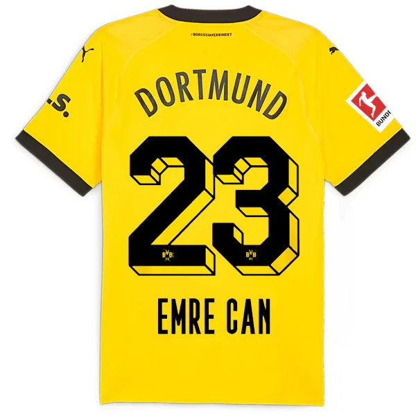 Puma Borussia Dortmund Authentic Gittens Home Jersey w/ Bundesliga Patch 23/24 (Cyber Yellow/Puma Black)