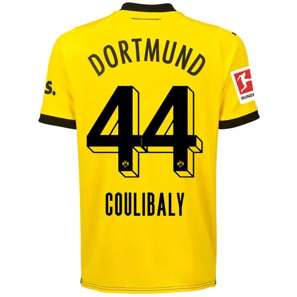 Puma Borussia Dortmund Coulibaly Home Jersey w/ Bundesliga Patch 23/24 (Cyber Yellow/Puma Black)