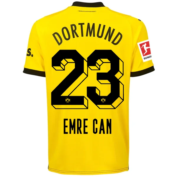 Puma Borussia Dortmund Emre Can Home Jersey w/ Bundesliga Patch 23/24 (Cyber Yellow/Puma Black)