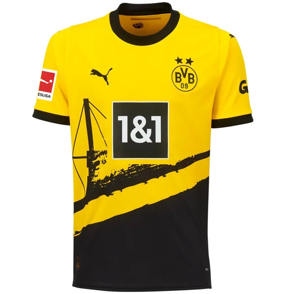 Puma Borussia Dortmund Home Jersey w/ Bundesliga Patch 23/24 (Cyber Yellow/Puma Black)