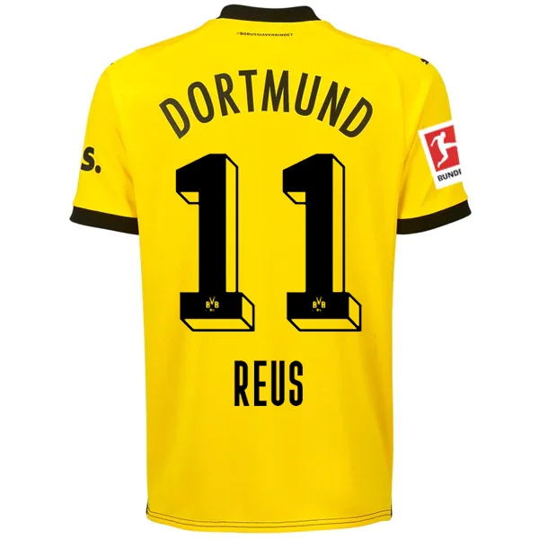 Puma Borussia Dortmund Marco Reus Home Jersey w/ Bundesliga Patch 23/24 (Cyber Yellow/Puma Black)