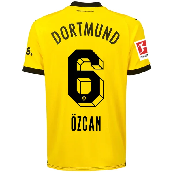 Puma Borussia Dortmund Ozcan Home Jersey w/ Bundesliga Patch 23/24 (Cyber Yellow/Puma Black)