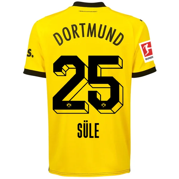 Puma Borussia Dortmund Sule Home Jersey w/ Bundesliga Patch 23/24 (Cyber Yellow/Puma Black)