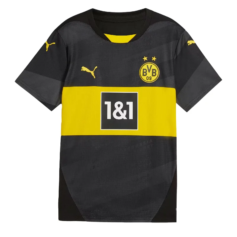 PUMA Kids Borussia Dortmund 2024/25 Away Jersey Black/Faster Yellow