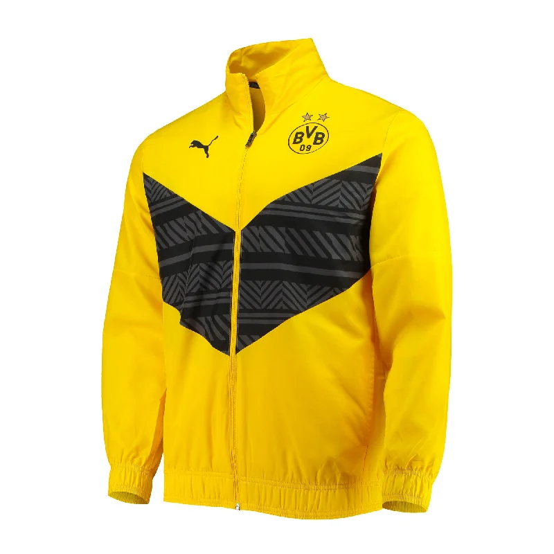 PUMA Men's Borussia Dortmund Pre-match Jacket Cyber Yellow