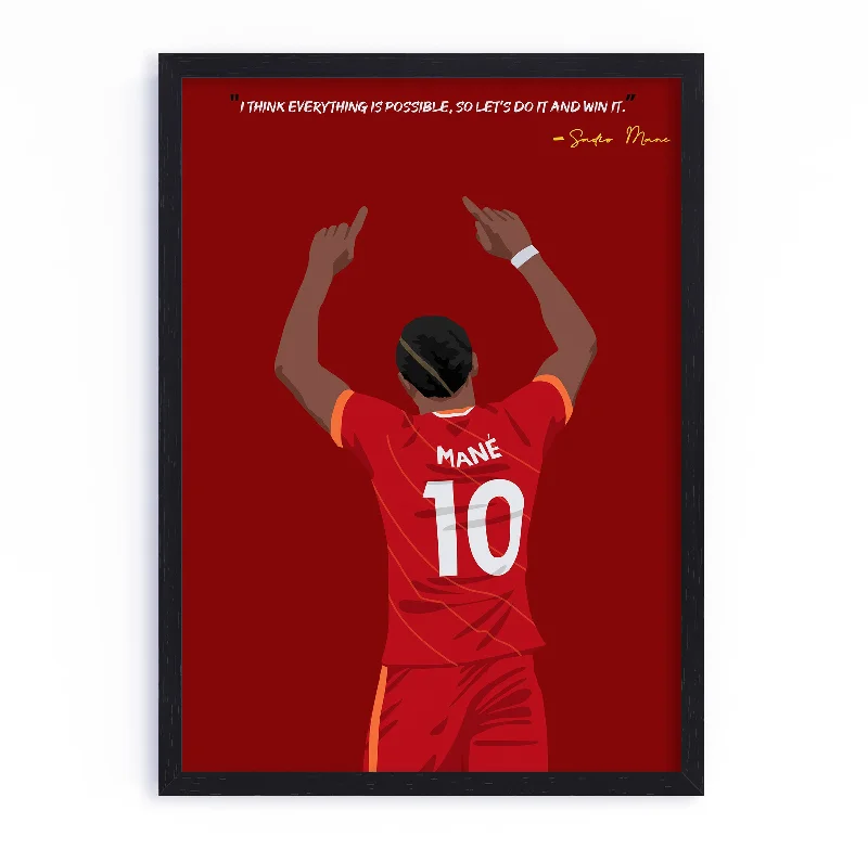 Sadio Mane Liverpool Framed Poster