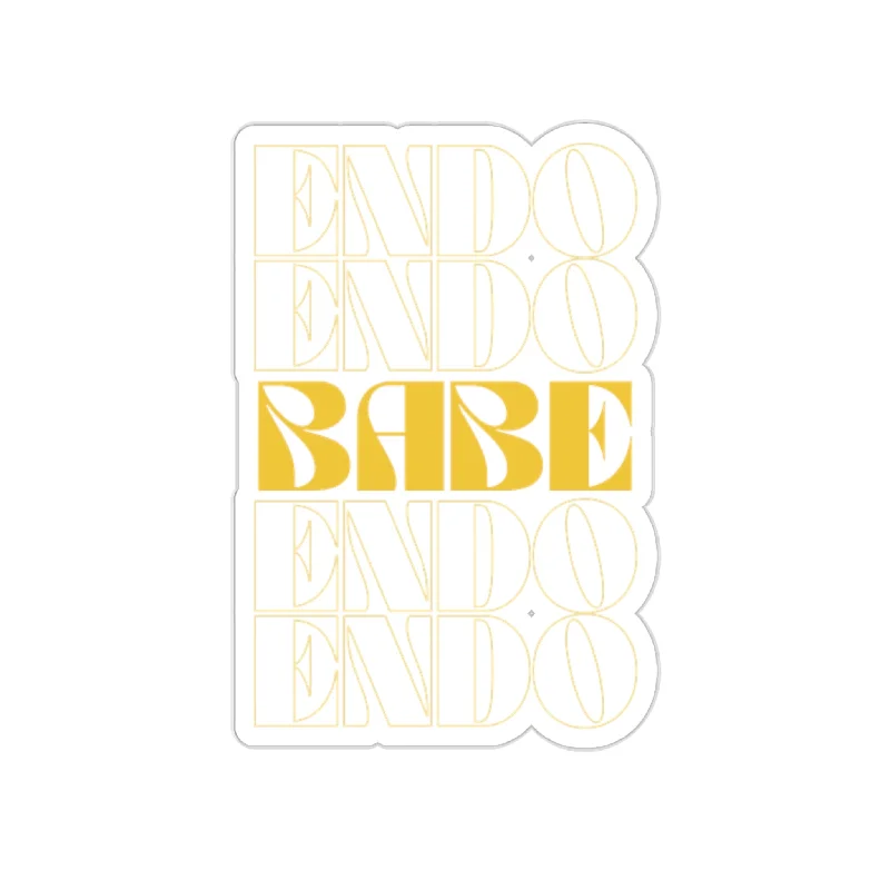 Sticker Retro Yellow Endo Babe