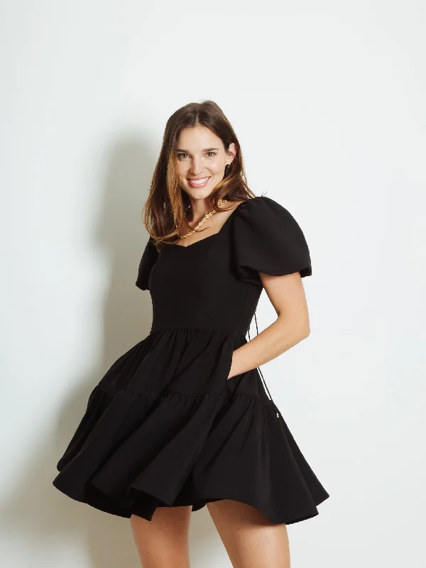 The Princess Puff Dress in Odile Black